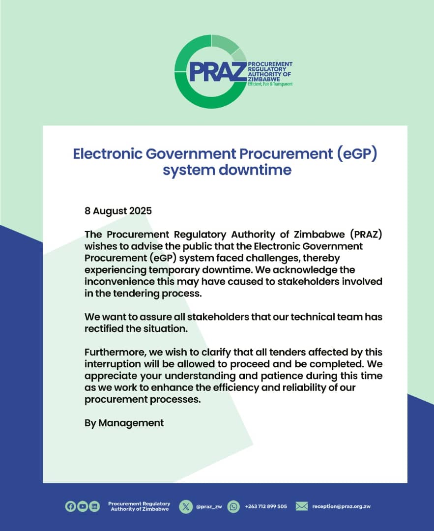 Zimbabwe electronic Government Procurement System